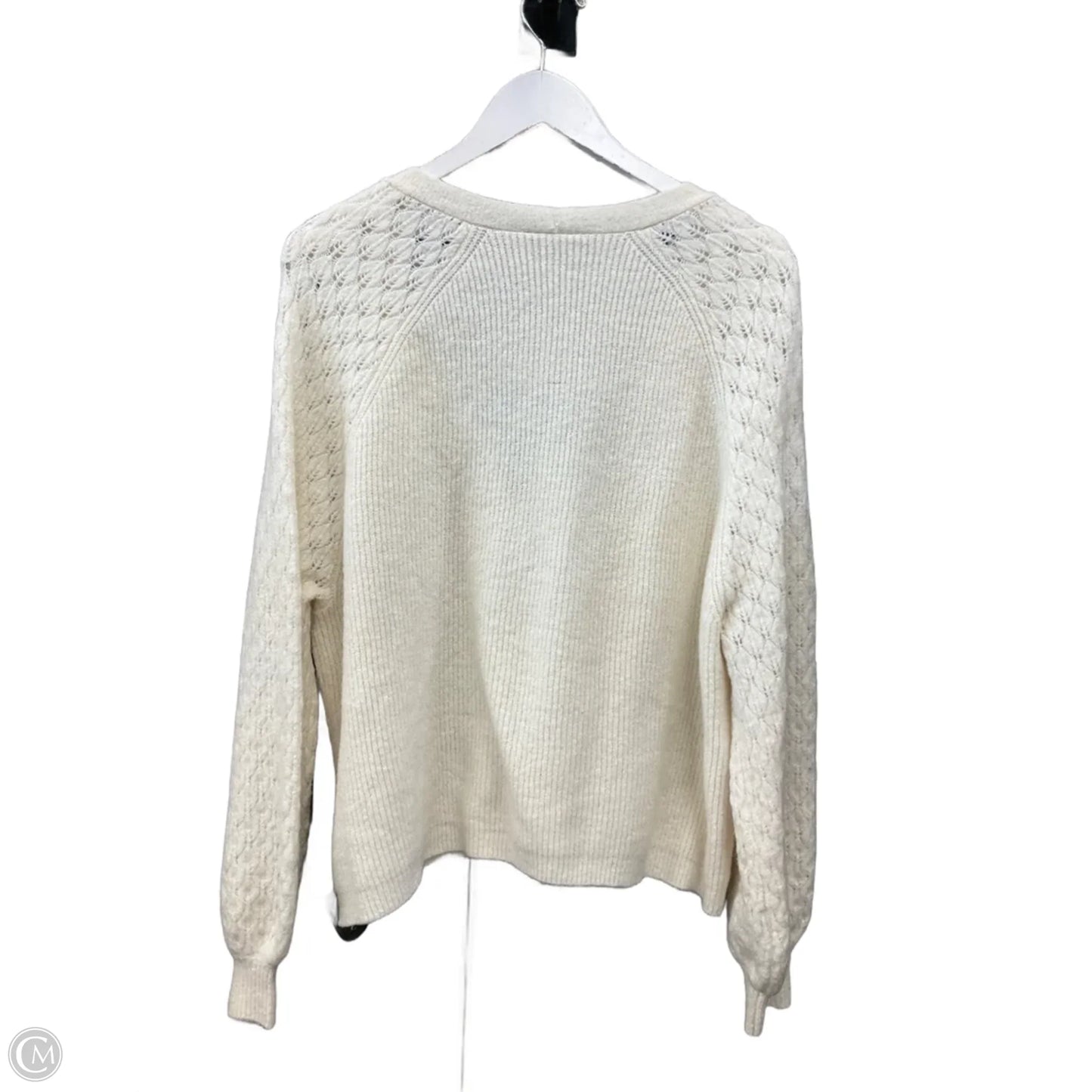 Sweater Cardigan By Lane Bryant In Cream, Size: 1x