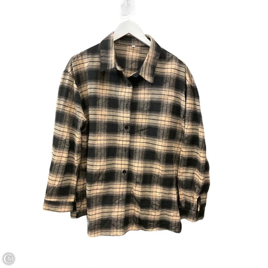 Top Long Sleeve By Clothes Mentor In Brown & Cream, Size: M