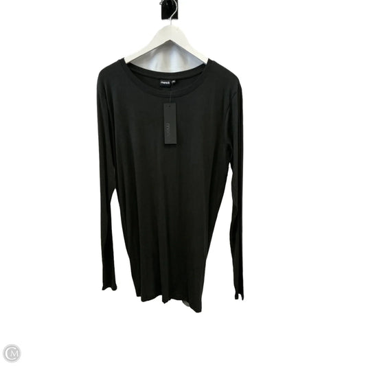 Athletic Top Long Sleeve Crewneck By Mono B In Black, Size: 3x