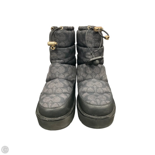 Boots Designer By Coach In Black, Size: 8.5