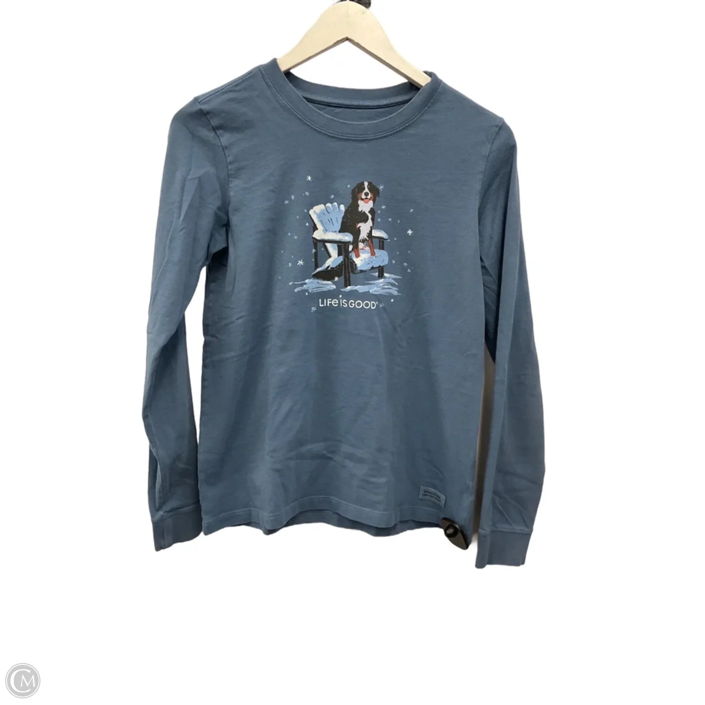 Top Long Sleeve By Life Is Good In Blue, Size: S