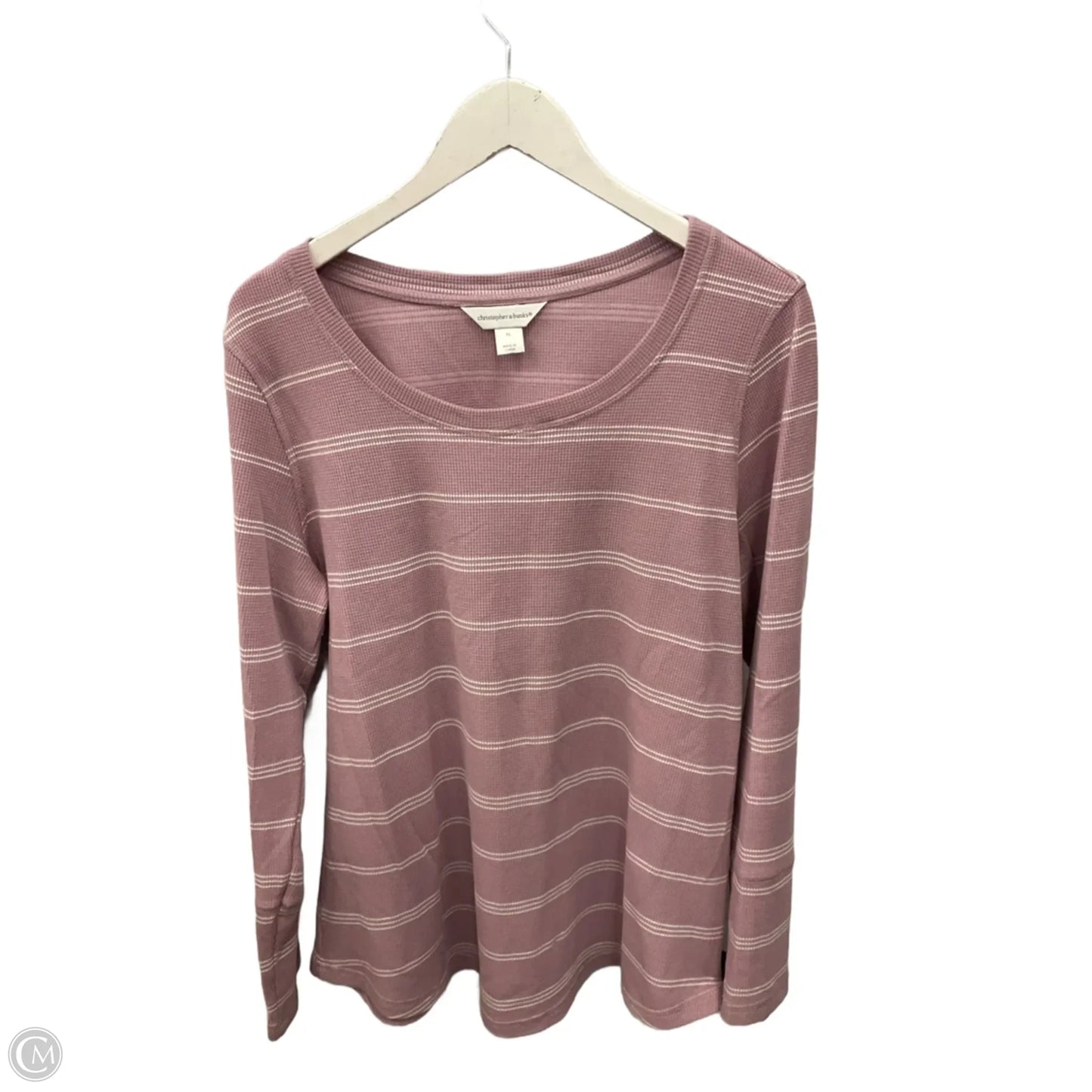 Top Long Sleeve Basic By Christopher And Banks In Pink, Size: Xl