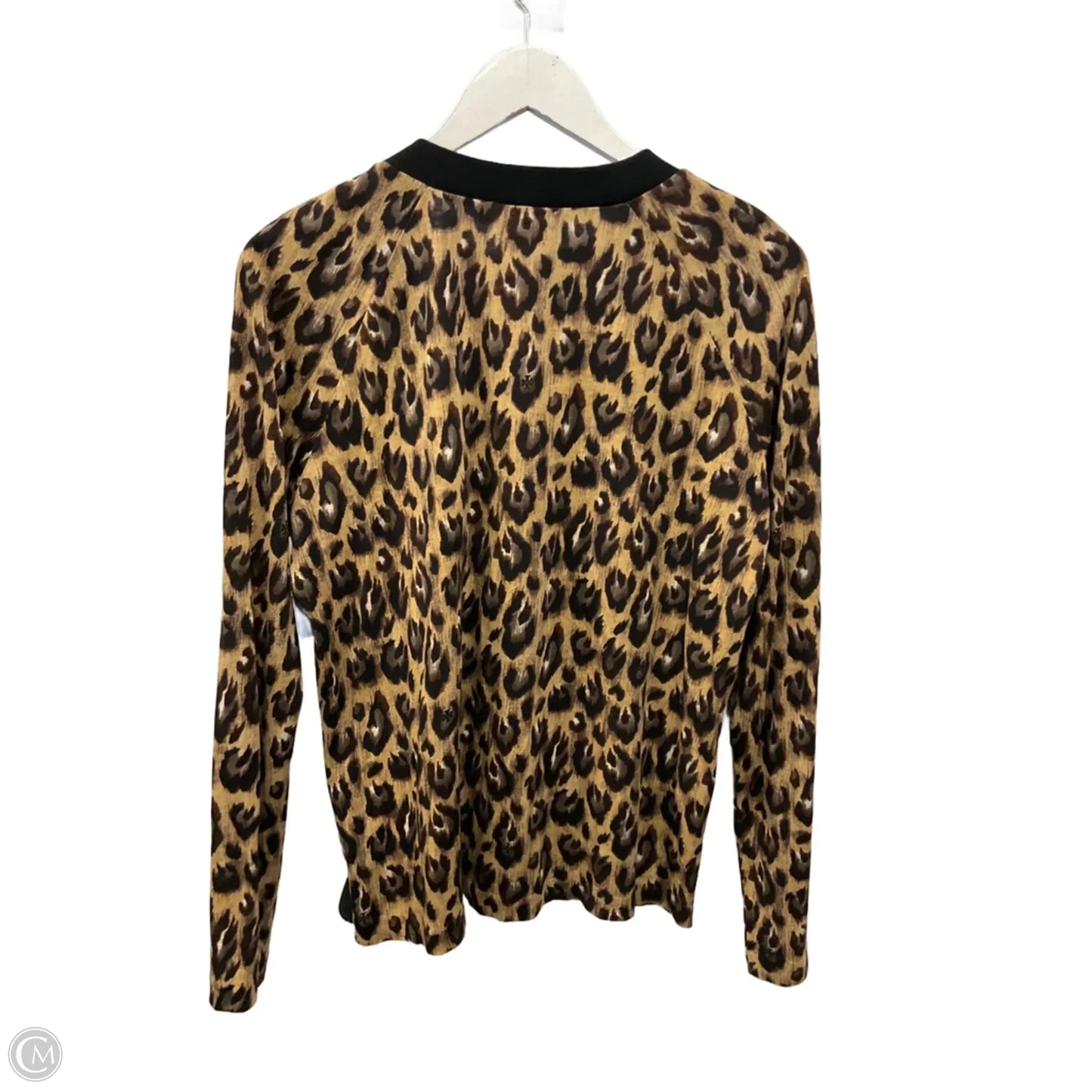 Top Long Sleeve Designer By Tory Burch In Animal Print, Size: L