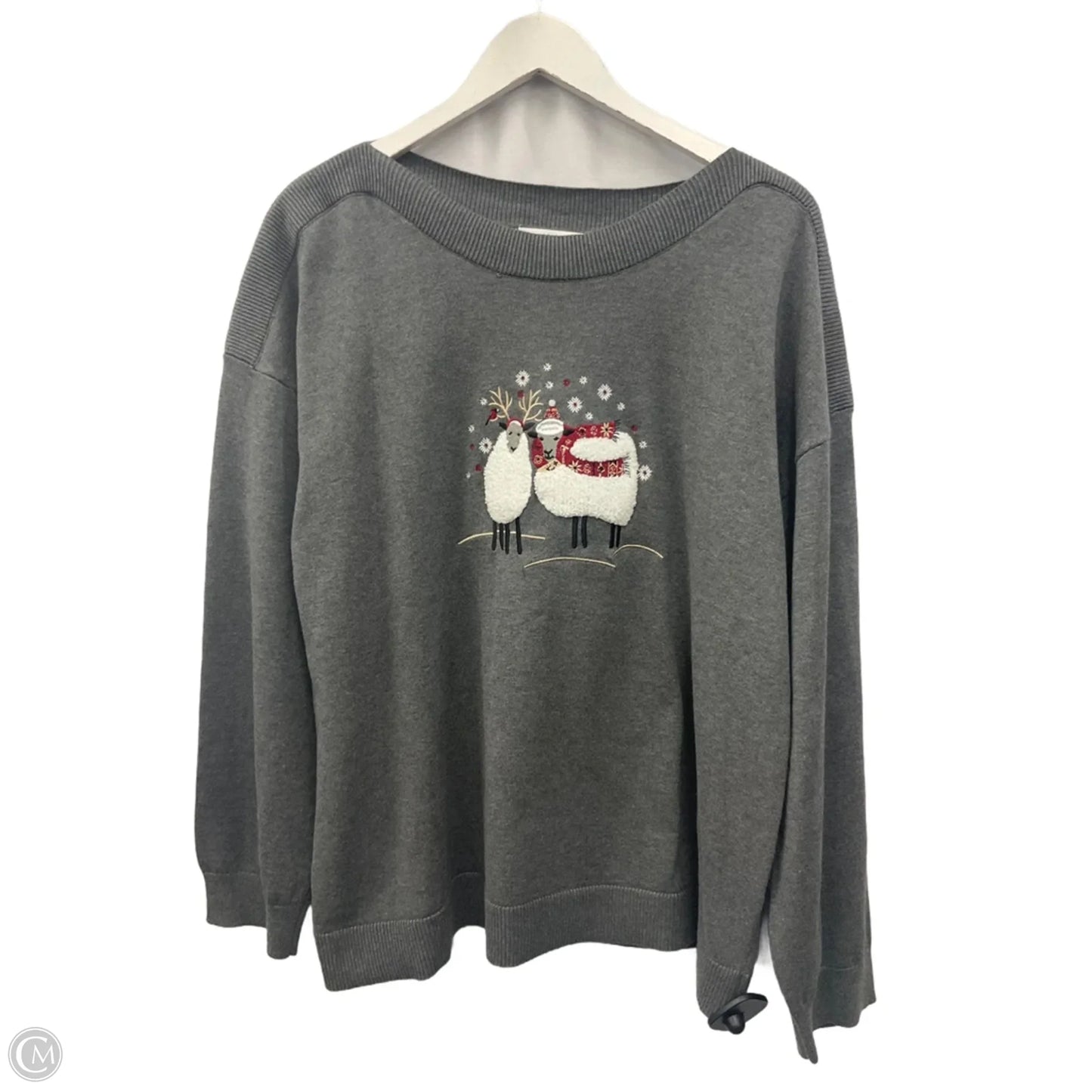 Top Long Sleeve By Christopher And Banks In Grey, Size: Xl