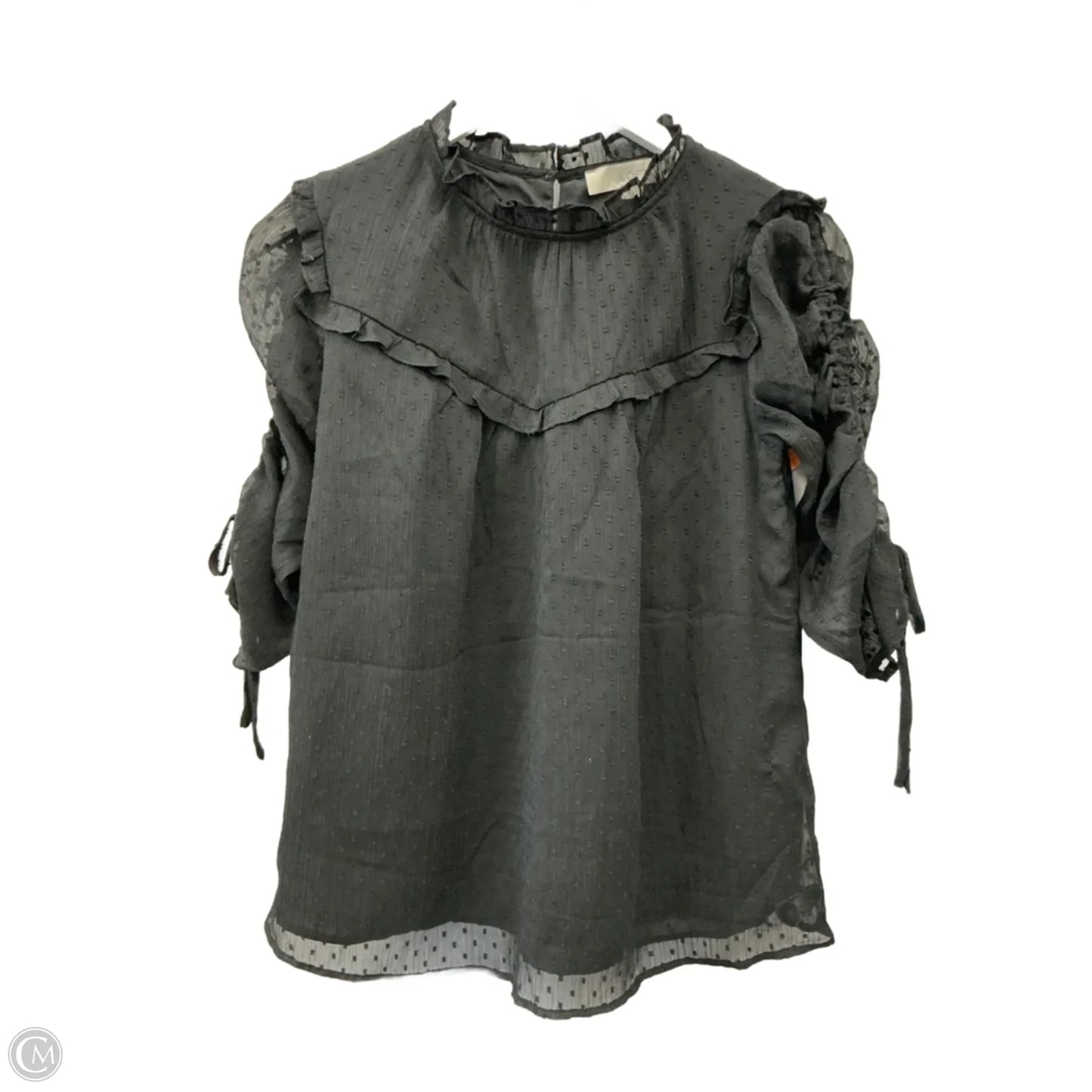 Top Short Sleeve By Loft In Black, Size: Xs