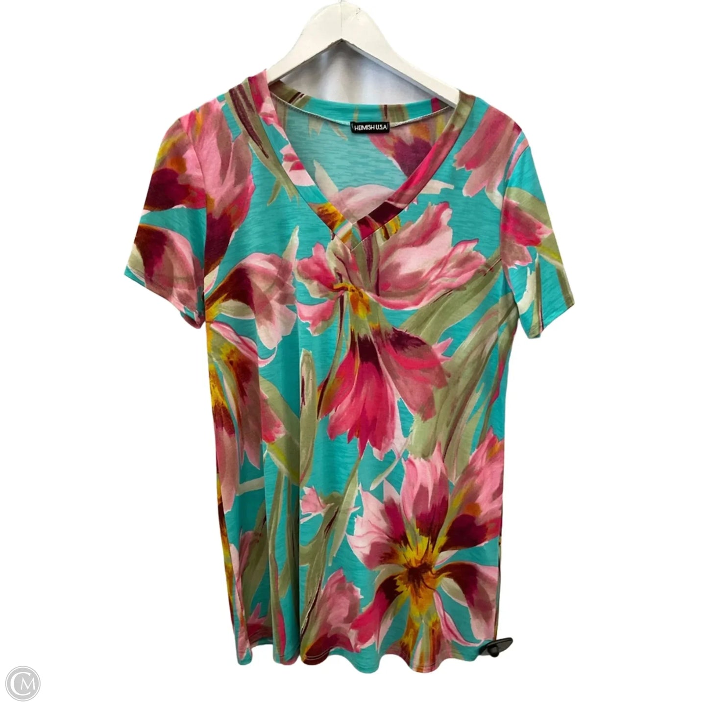 Top Short Sleeve By Heimish Usa In Floral Print, Size: M