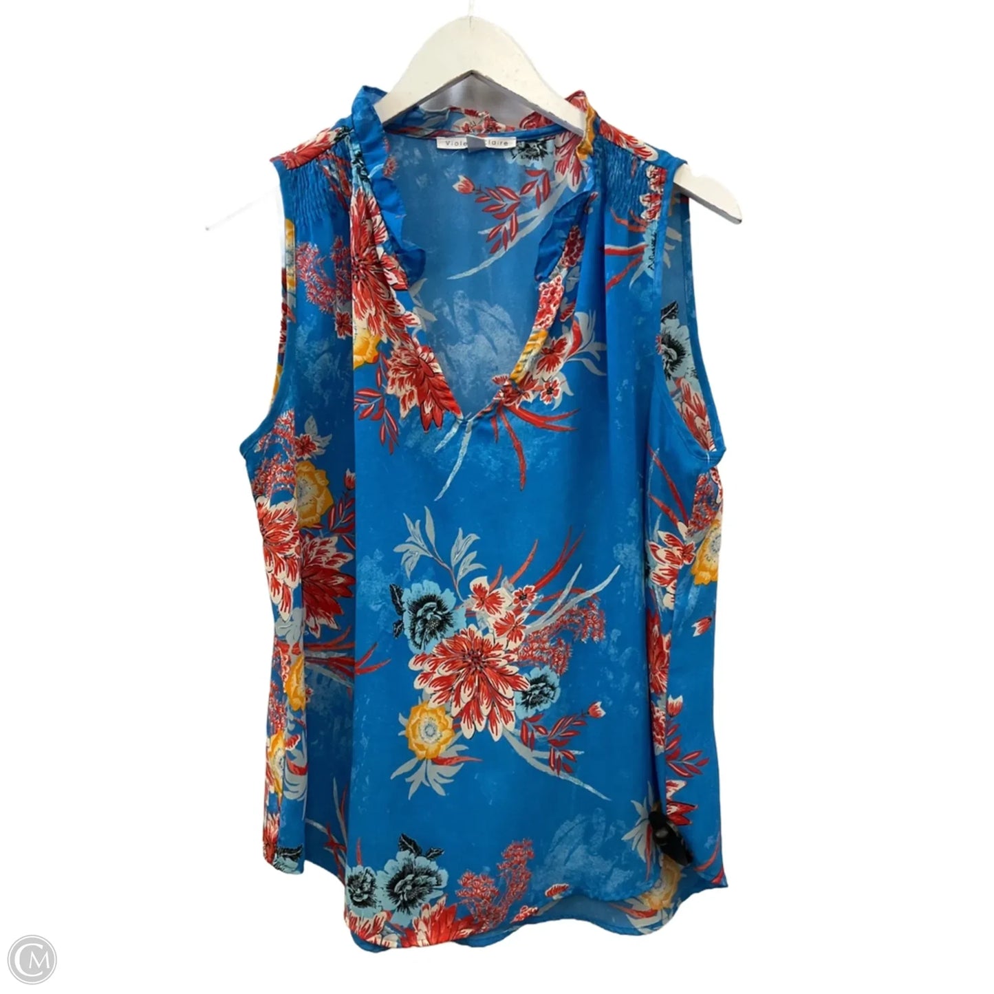 Top Sleeveless By Violet And Claire In Blue & Red, Size: L
