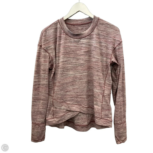 Athletic Top Long Sleeve Crewneck By Lululemon In Pink, Size: L