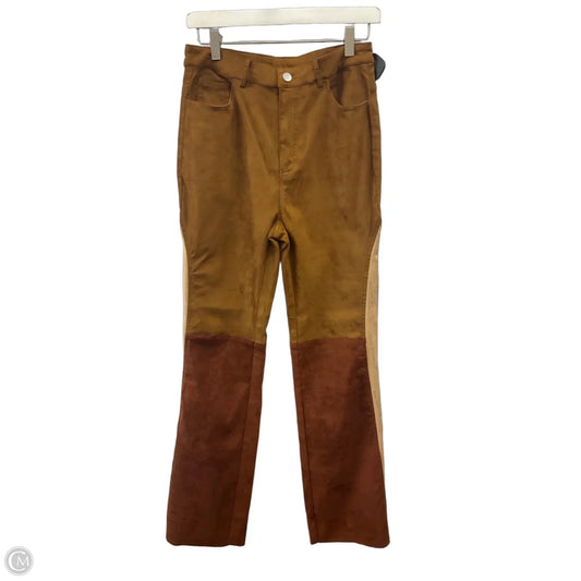 Pants Wide Leg By Blue B In Brown & Cream, Size: 8