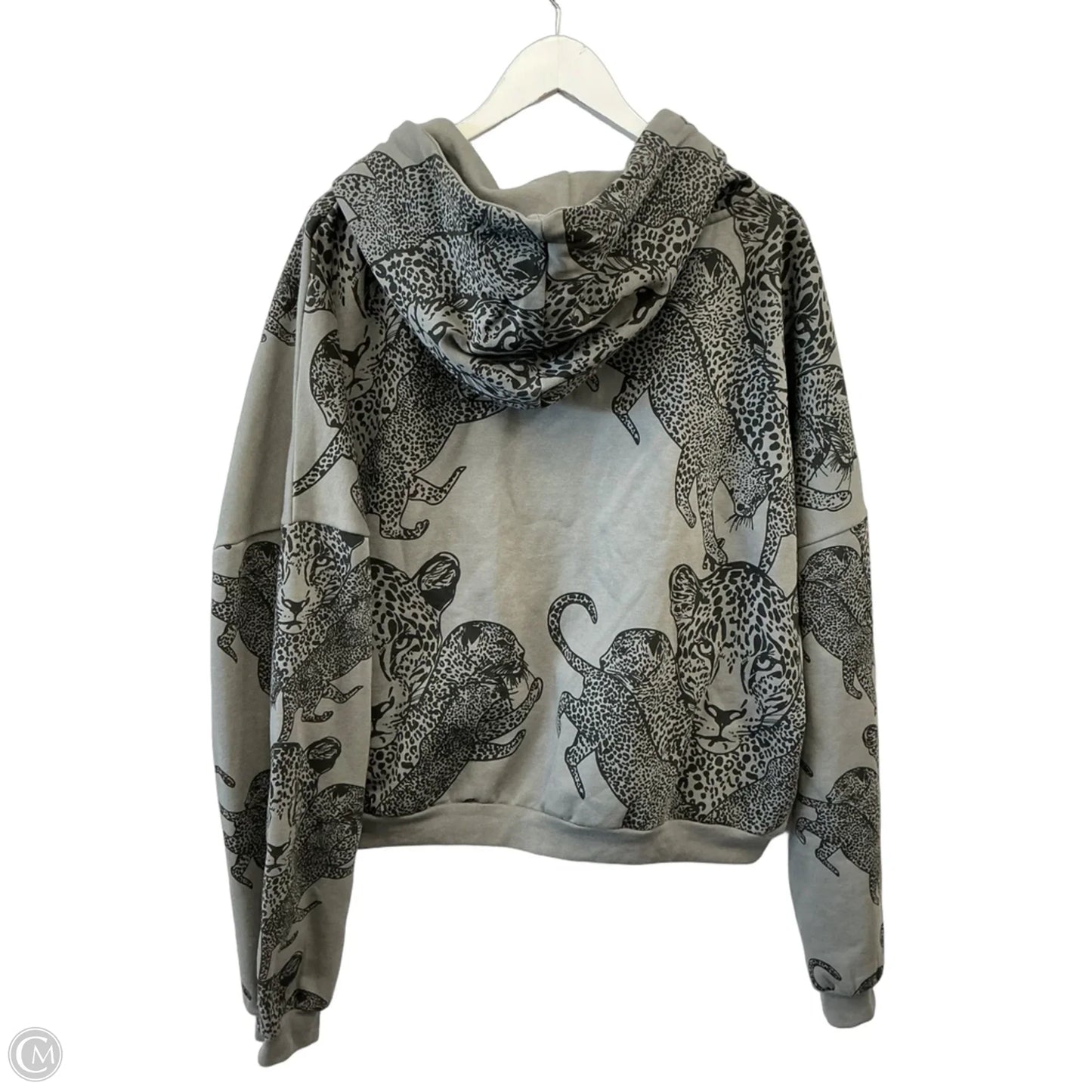 Sweatshirt Hoodie By Clothes Mentor In Grey, Size: L