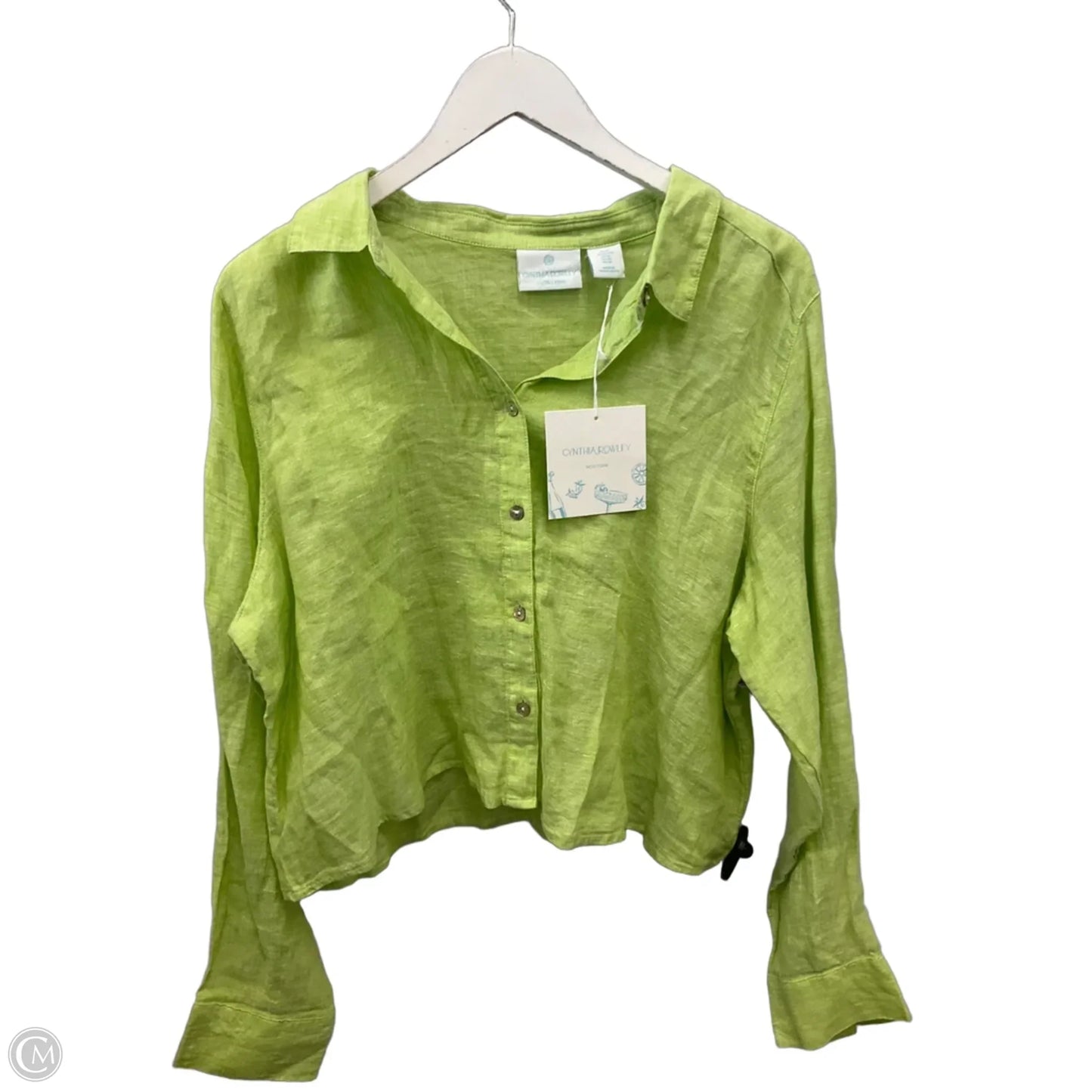 Top Long Sleeve By Cynthia Rowley In Green, Size: Xl