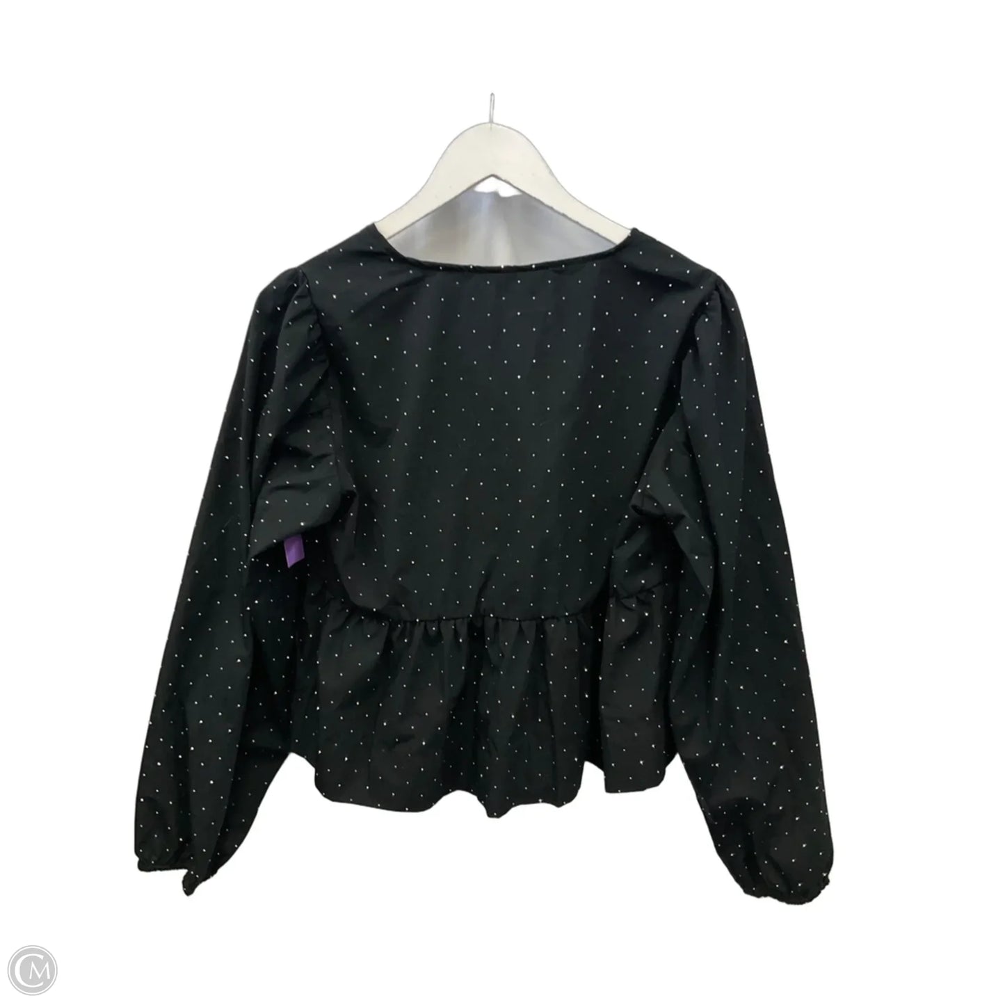Top Long Sleeve By Velvet Heart In Black, Size: M