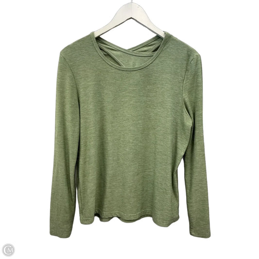 Athletic Top Long Sleeve Crewneck By Clothes Mentor In Green, Size: M