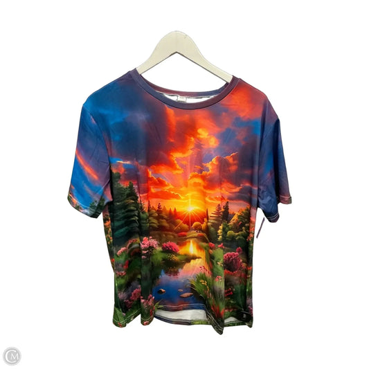 Top Short Sleeve Basic By Clothes Mentor In Multi-colored, Size: Xxl