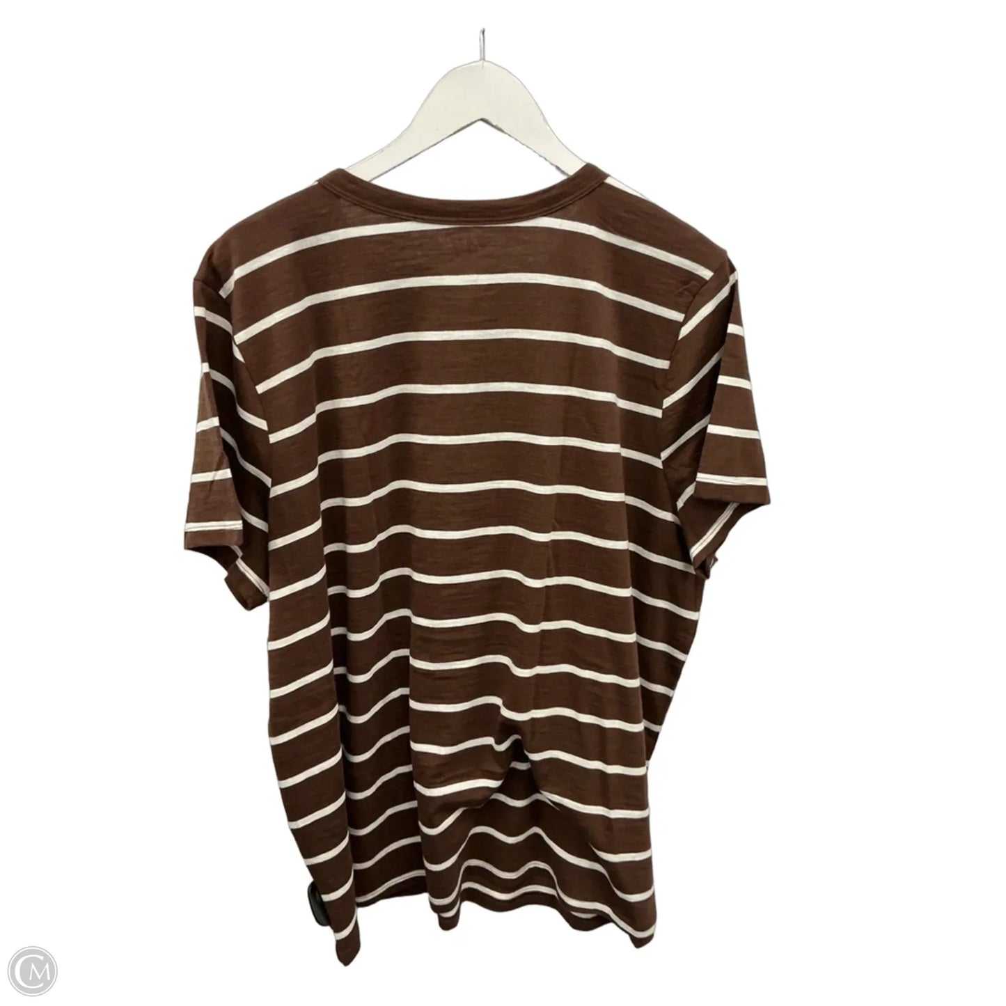 Top Short Sleeve By Maurices In Striped Pattern, Size: 2x