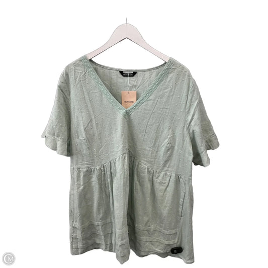 Top Short Sleeve By Bloomchic In Green, Size: 1x