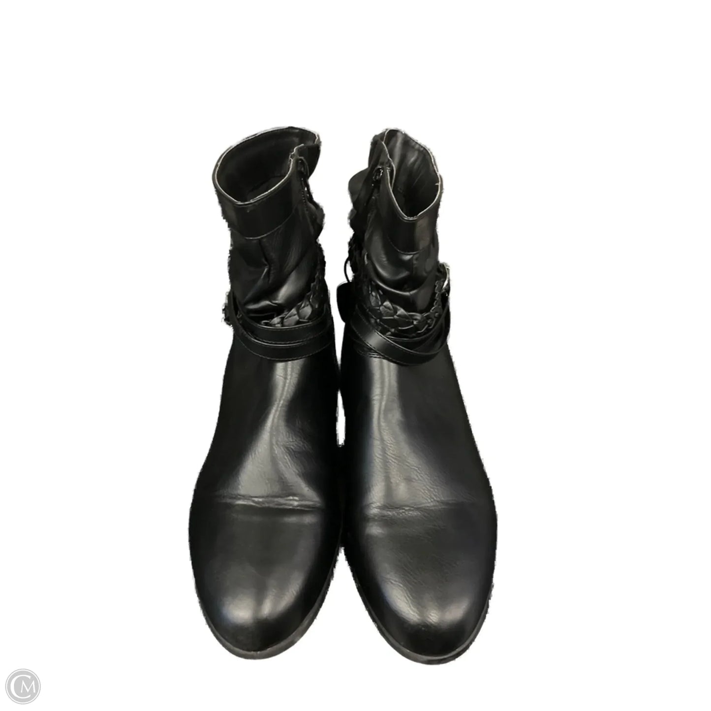 Boots Ankle Flats By Comfortview In Black, Size: 11