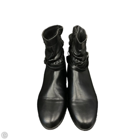 Boots Ankle Flats By Comfortview In Black, Size: 11