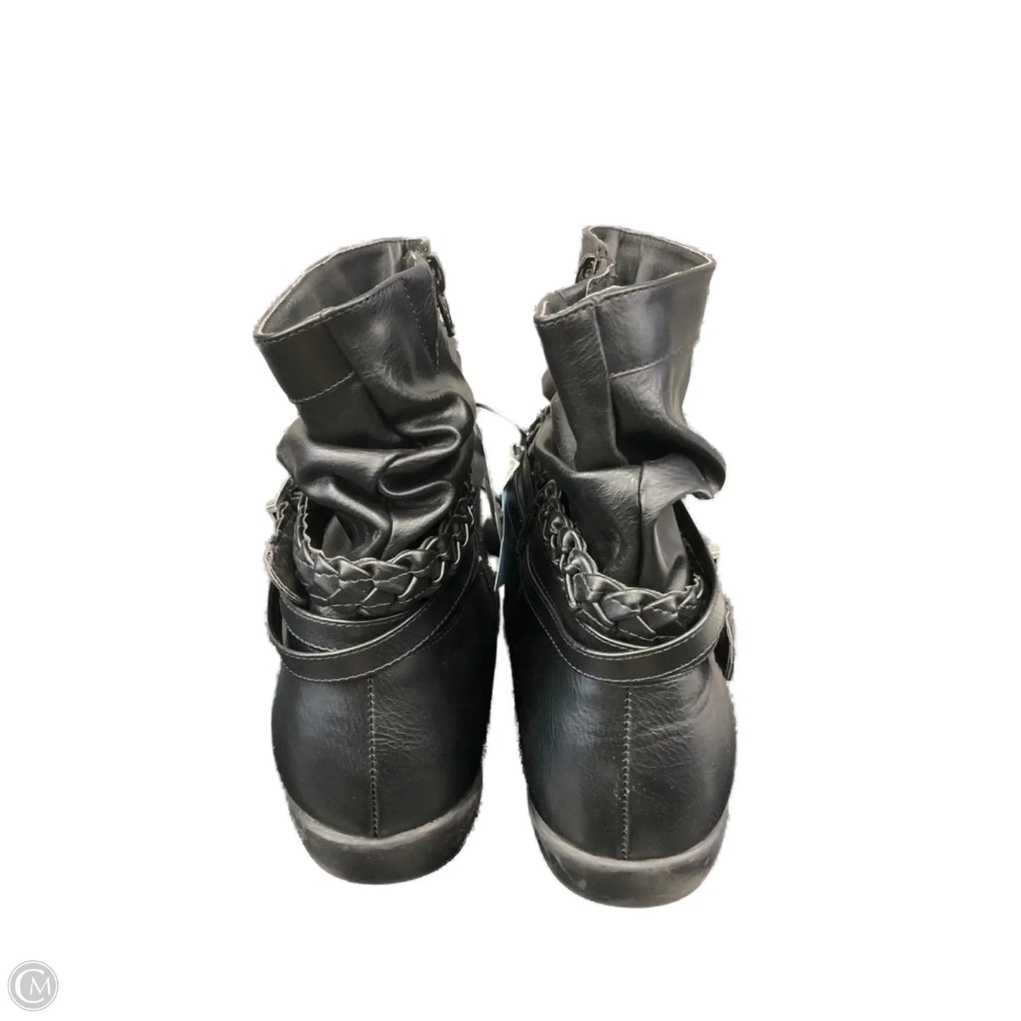 Boots Ankle Flats By Comfortview In Black, Size: 11