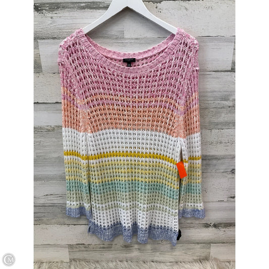 Tunic Long Sleeve By Talbots In Rainbow Print, Size: Xl