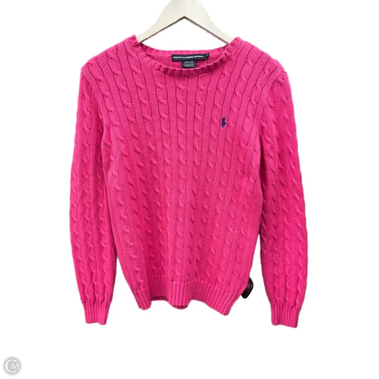 Sweater By Lauren By Ralph Lauren In Pink, Size: L