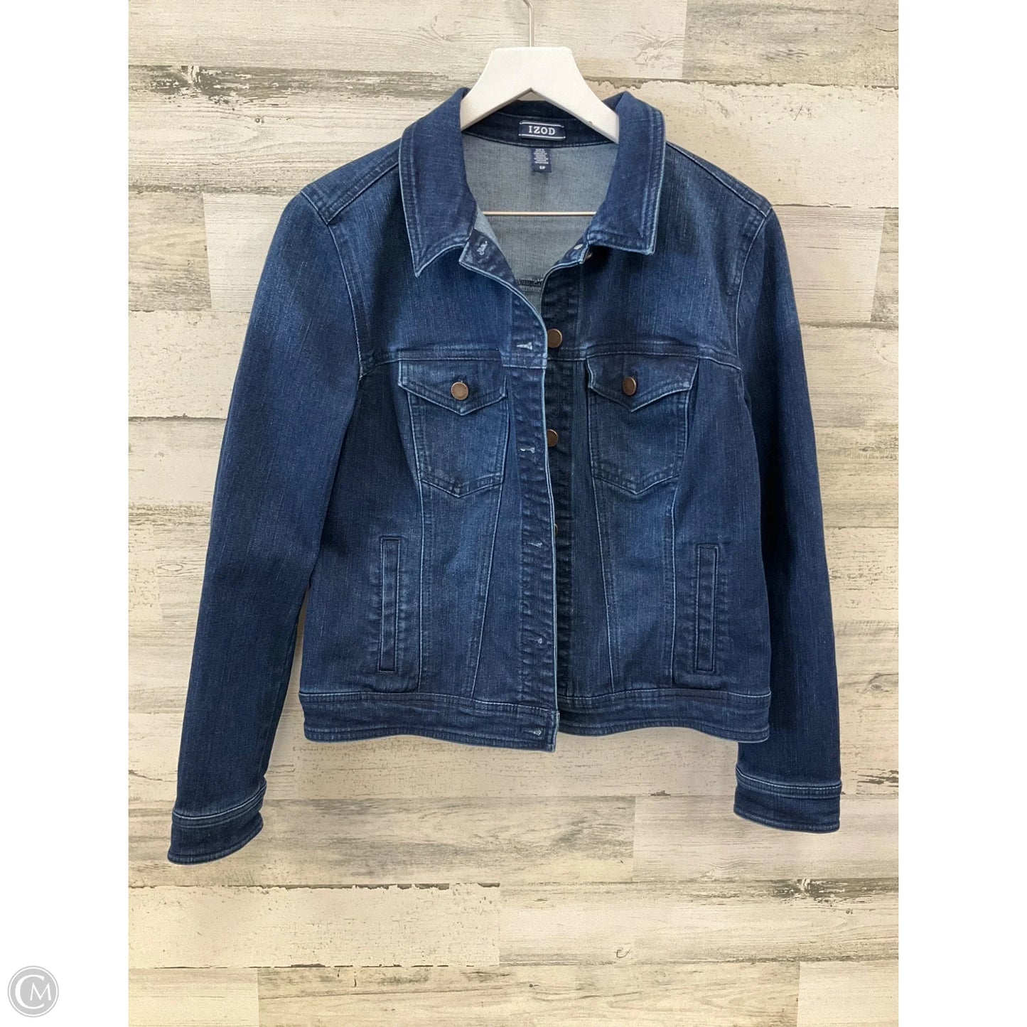 Jacket Denim By Izod In Blue Denim, Size: S
