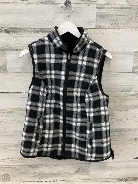 Vest Puffer & Quilted By Croft And Barrow In Black & White, Size: S