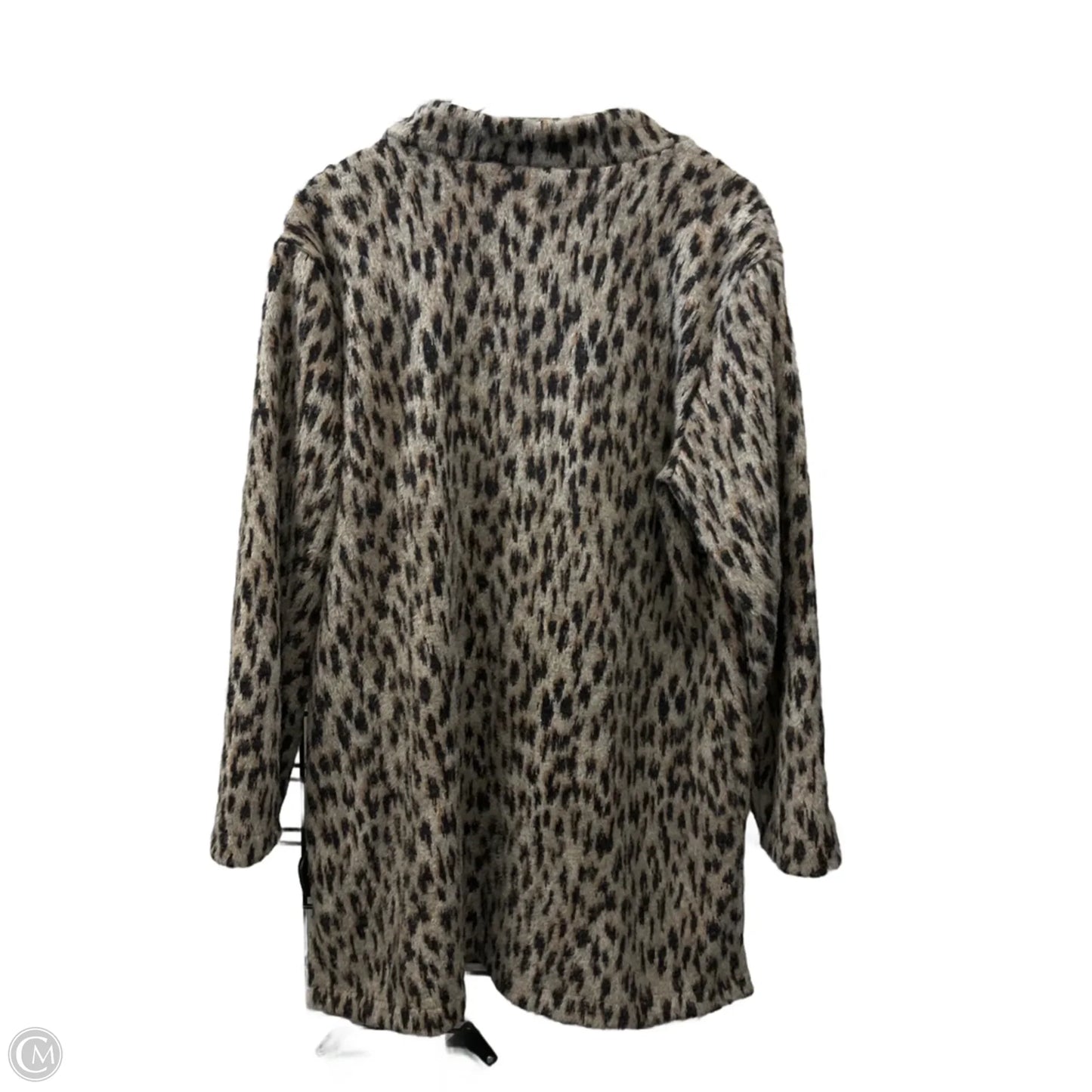 Coat Faux Fur & Sherpa By Maurices In Animal Print, Size: L