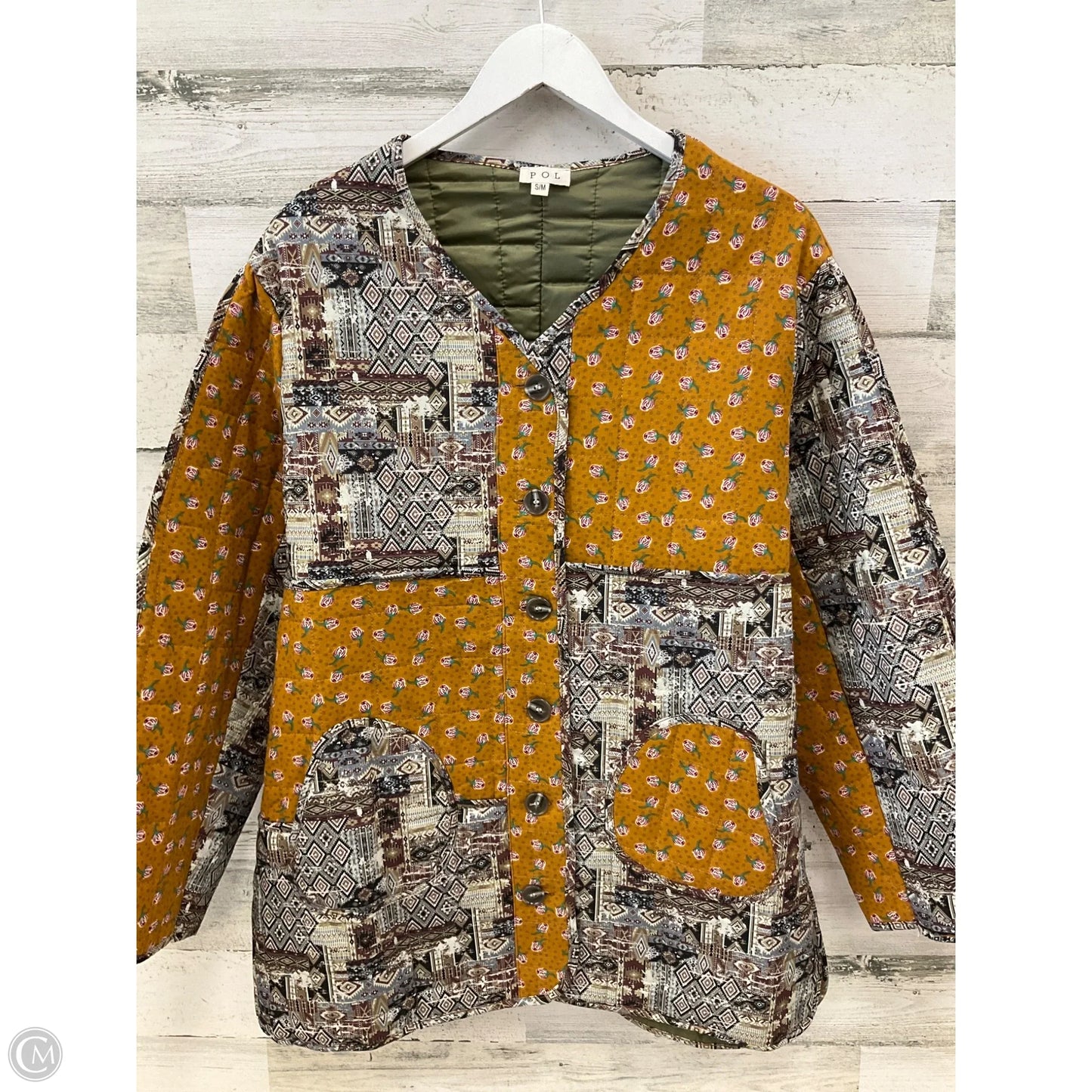 Jacket Other By Pol In Brown, Size: S