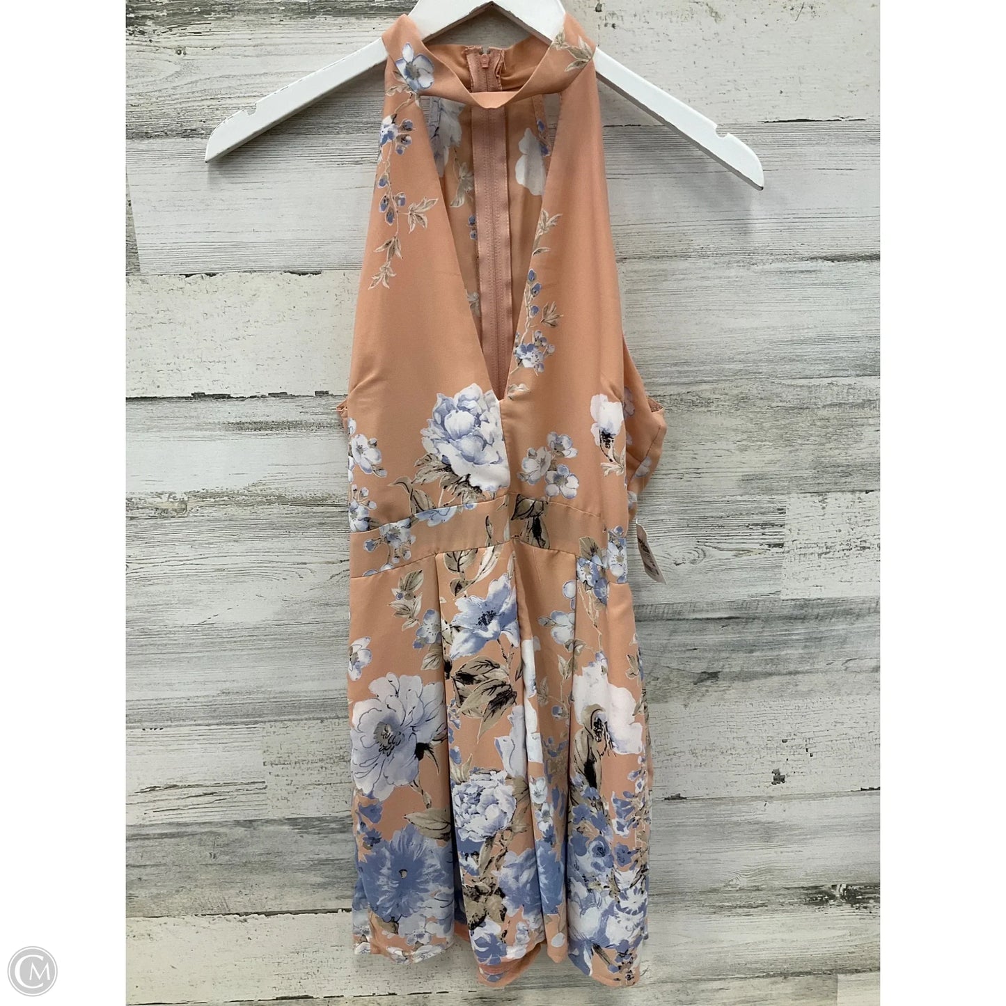 Romper By Charlotte Russe In Peach, Size: M