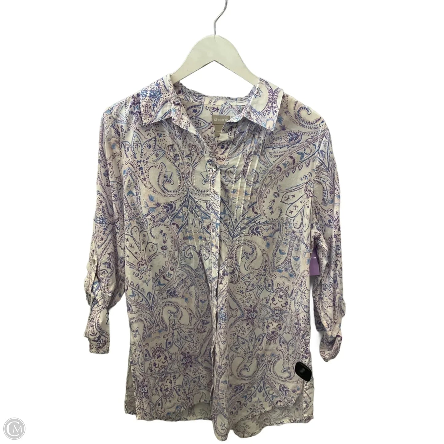 Top Long Sleeve By Chicos In Purple, Size: L