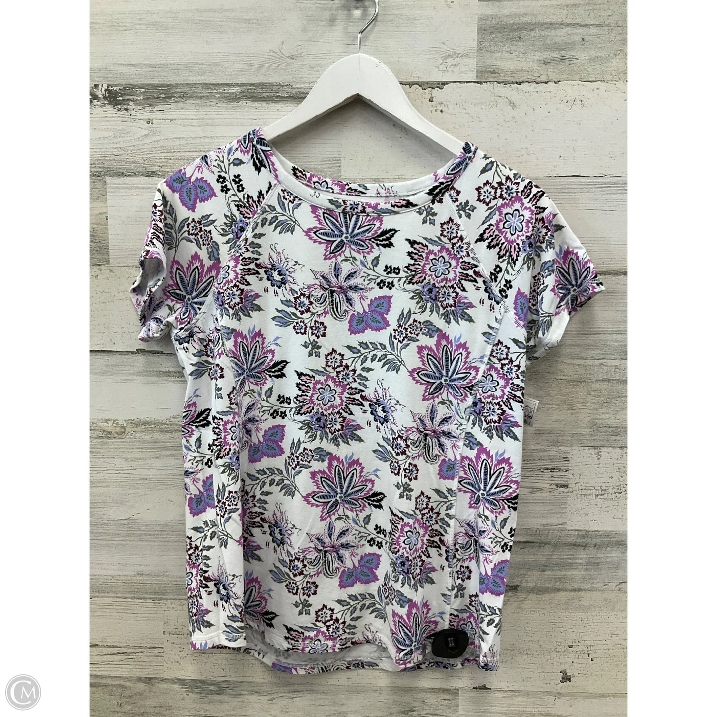 Top Short Sleeve By Talbots In White, Size: Mp