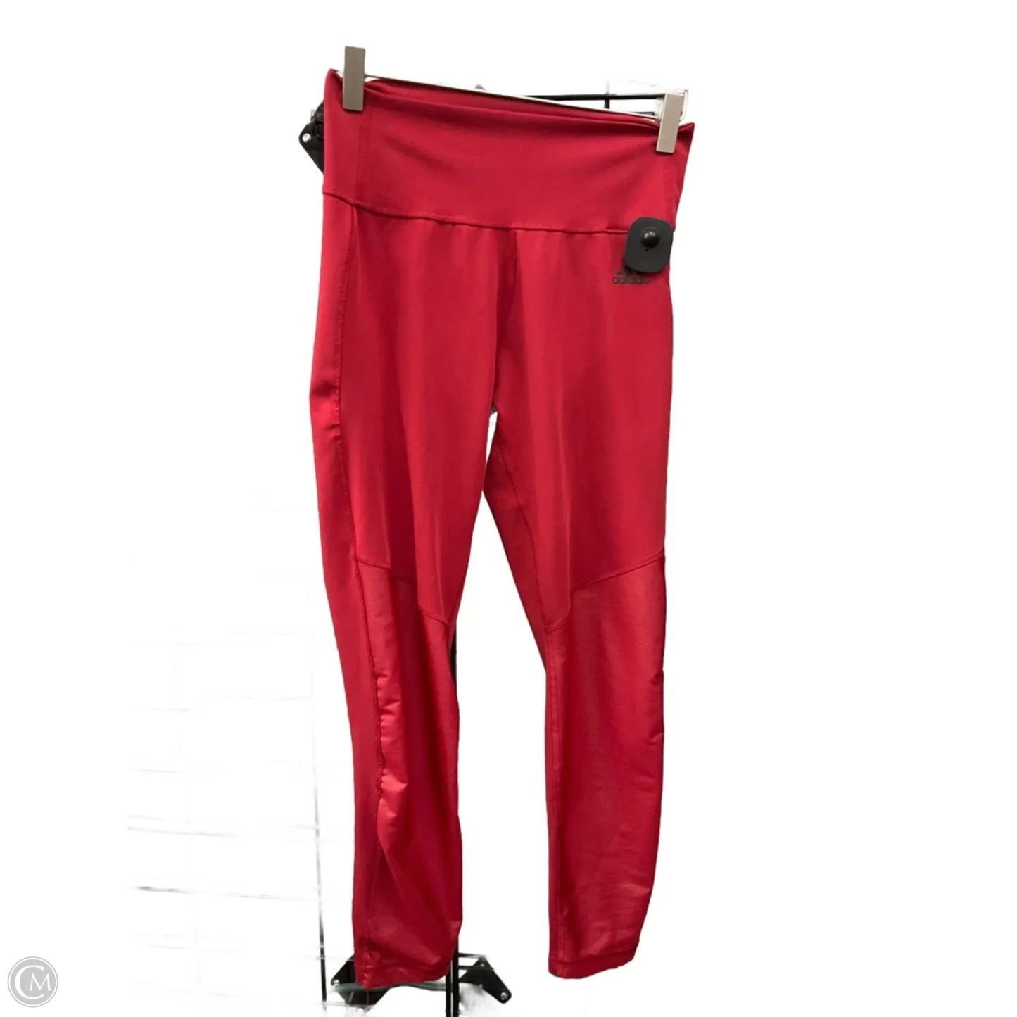 Athletic Leggings By Adidas In Red, Size: M