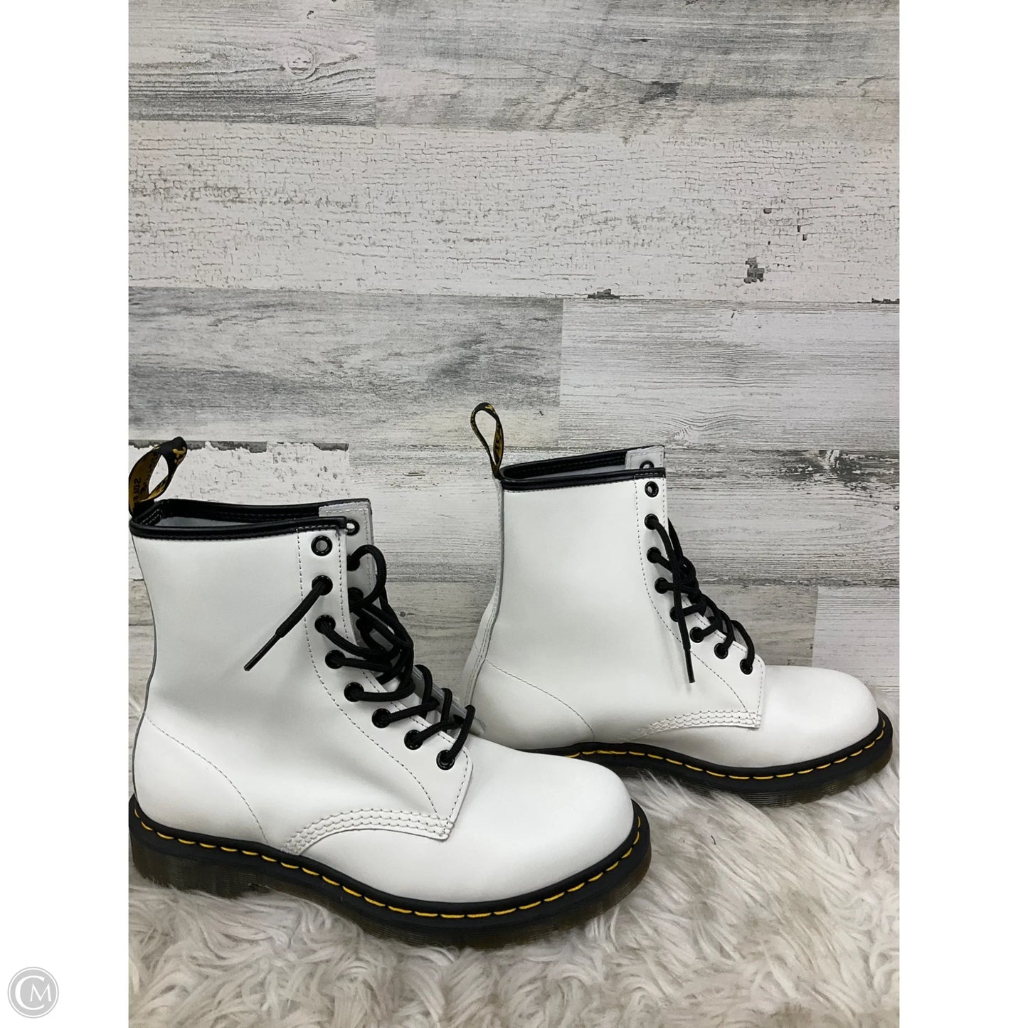 Boots Combat By Dr Martens In White, Size: 10