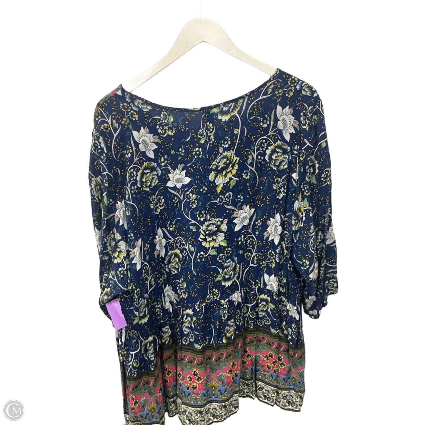 Top Short Sleeve By Clothes Mentor In Blue, Size: 3x