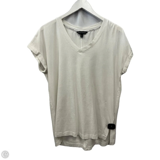 Top Short Sleeve By Banana Republic In White, Size: M