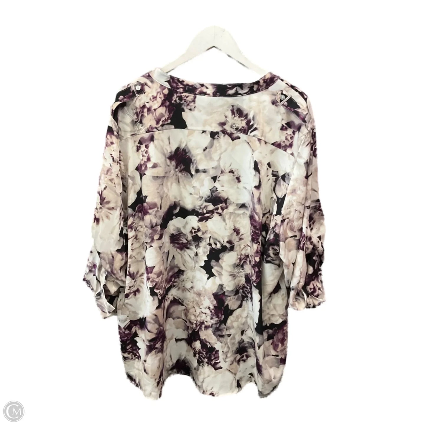 Top Long Sleeve By Calvin Klein In Purple, Size: 3x