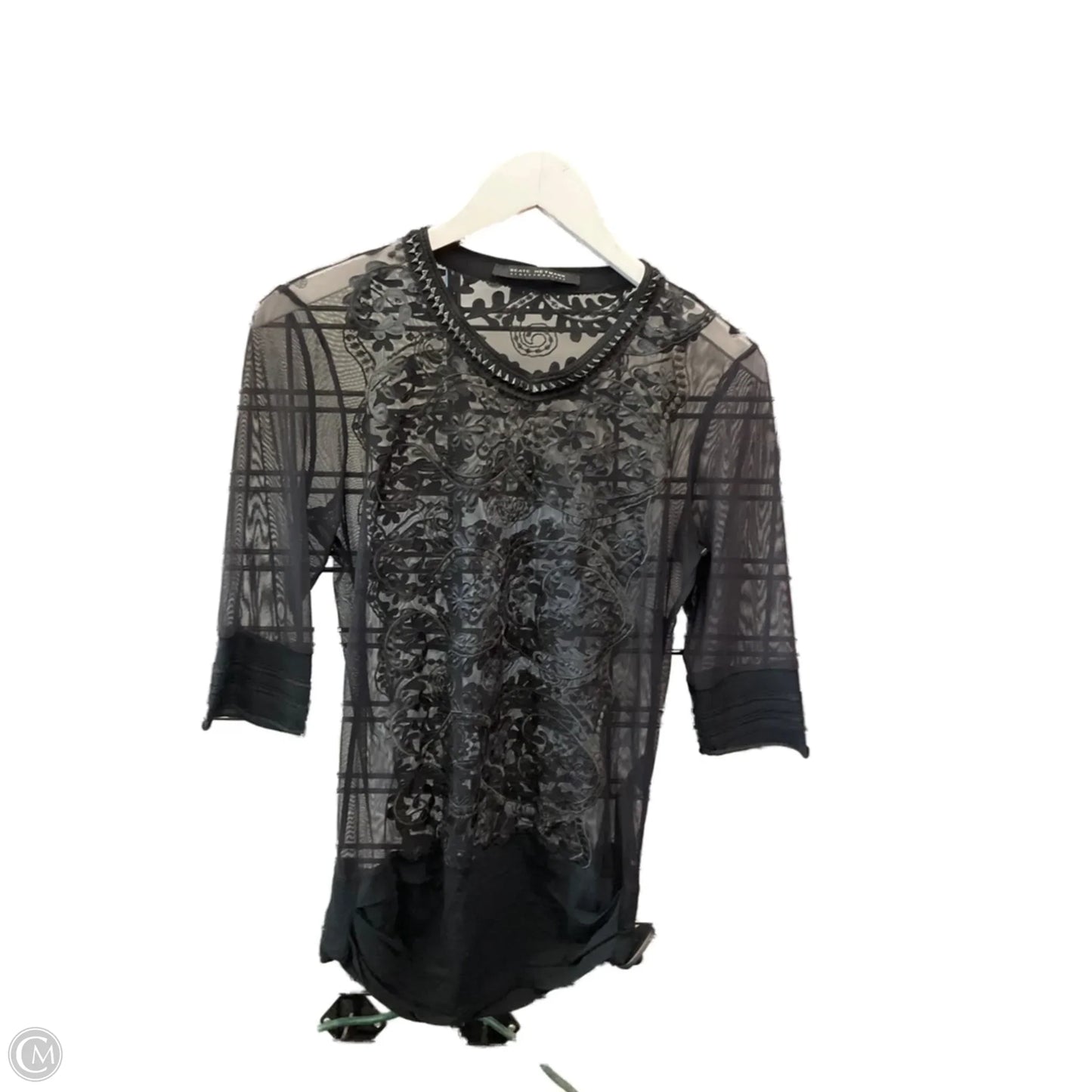 Top Short Sleeve By Clothes Mentor In Black, Size: S