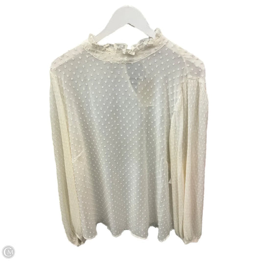 Top Long Sleeve By Clothes Mentor In Cream, Size: 2x