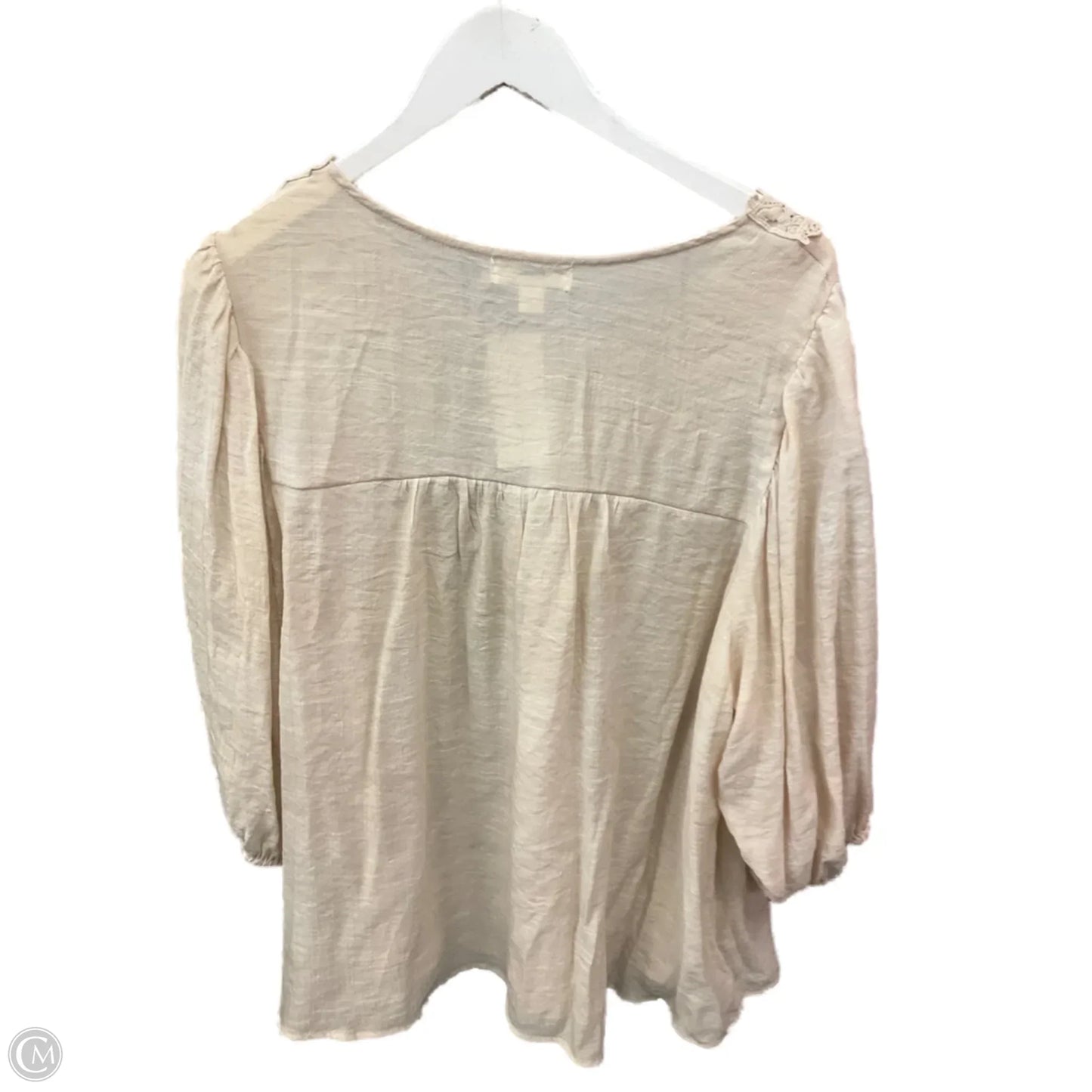 Top Short Sleeve By John Paul Richard In Beige, Size: 2x