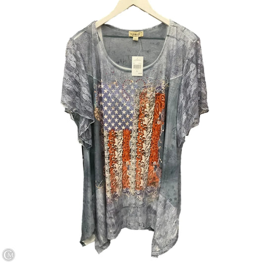 Top Short Sleeve By One World In Blue, Size: Xl