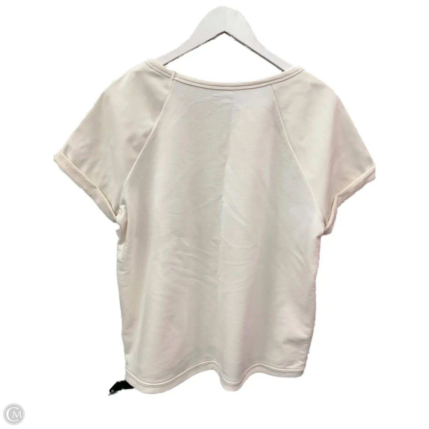 Top Short Sleeve By Apt 9 In Cream, Size: Xl