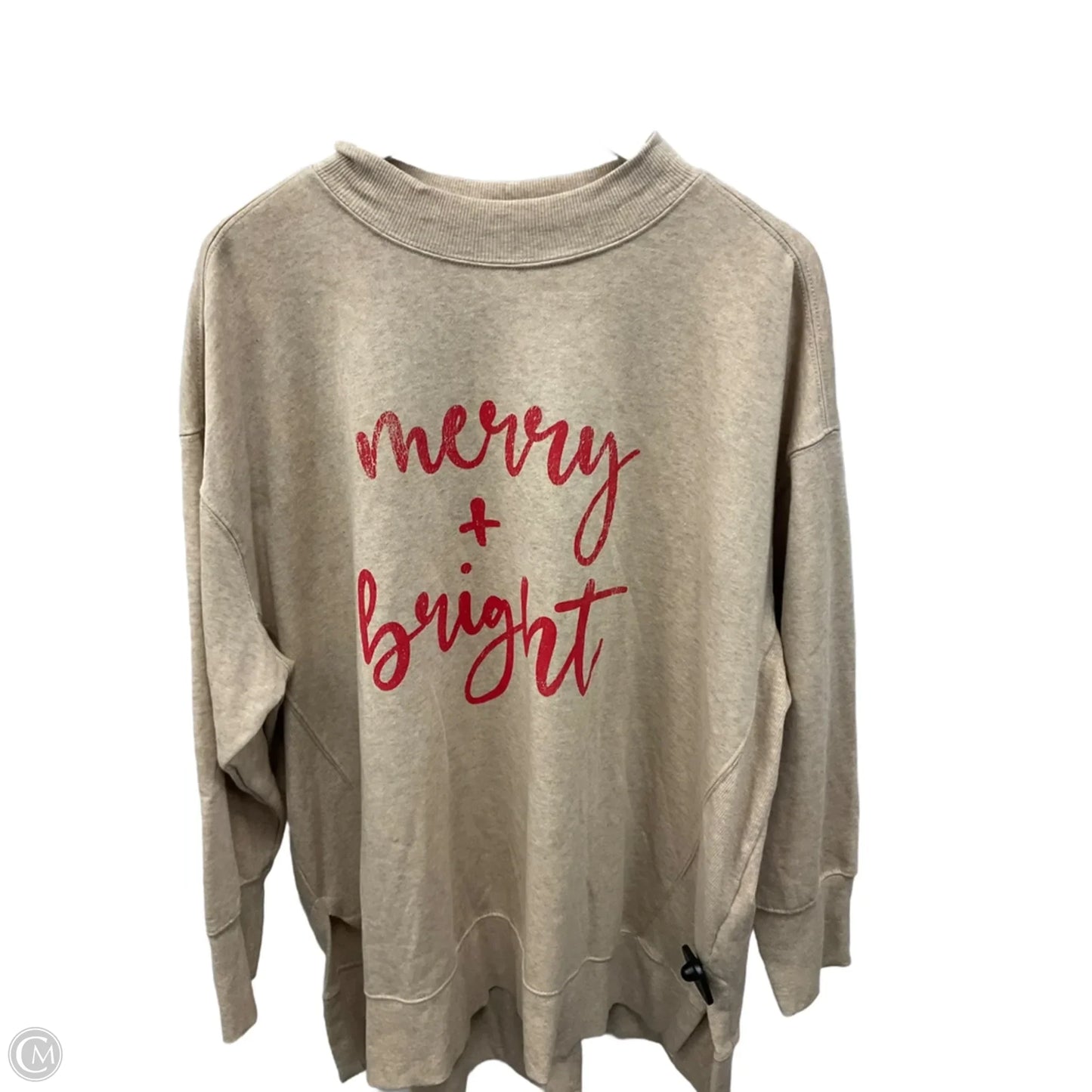 Sweatshirt Crewneck By Maurices In Beige, Size: 2x