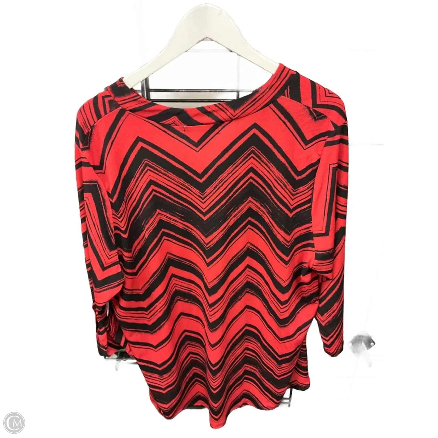 Top 3/4 Sleeve By Clothes Mentor In Red, Size: 3x