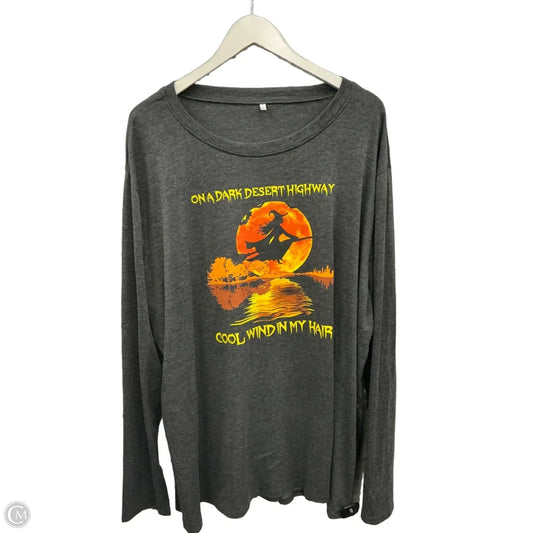 Top Long Sleeve By Cme In Grey, Size: 3x
