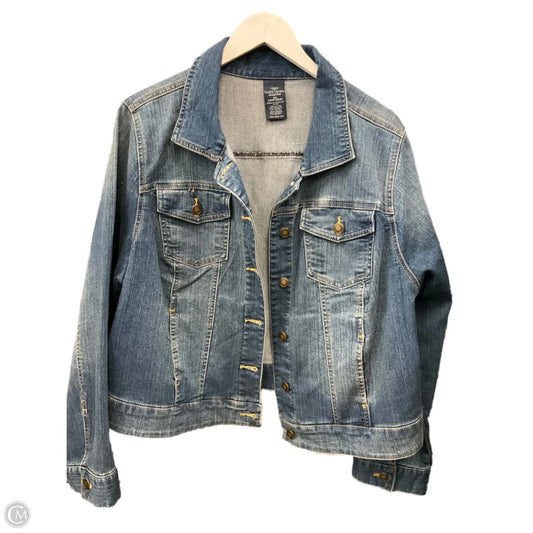 Jacket Denim By Faded Glory In Blue Denim, Size: 2x