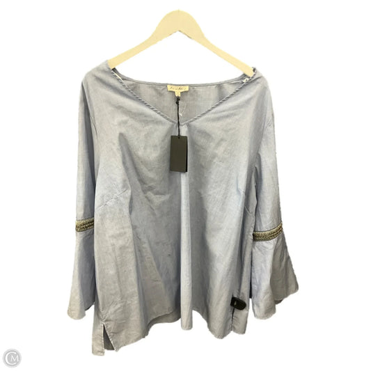 Top 3/4 Sleeve By Jane And Delancey In Blue, Size: 3x