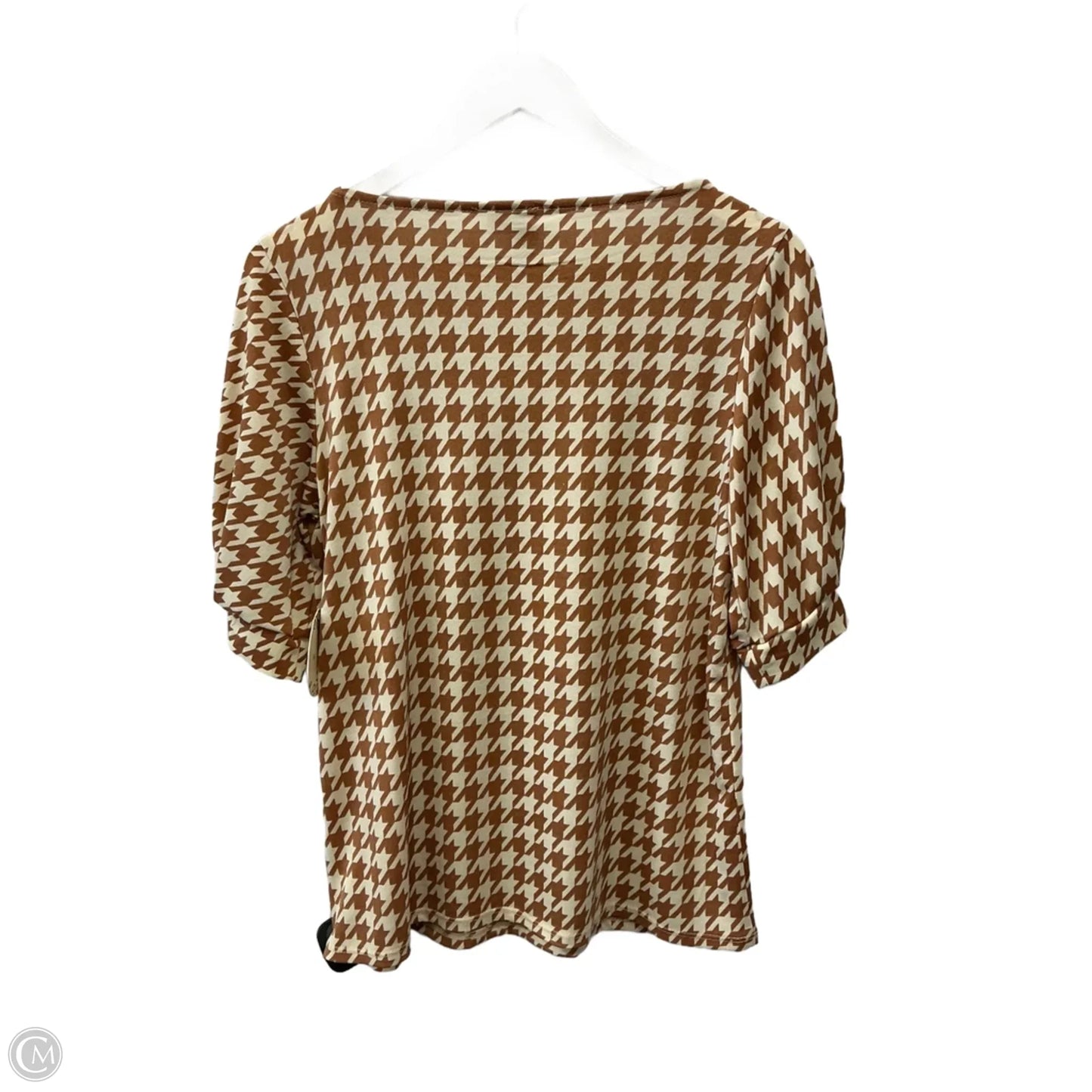 Top Short Sleeve By Misia In Beige, Size: S