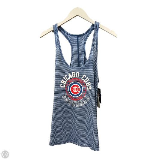 Athletic Tank Top By Clothes Mentor In Blue & White, Size: L