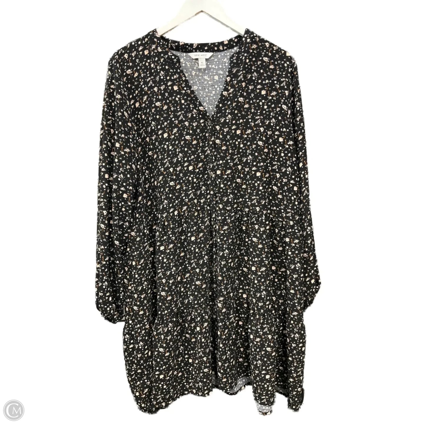 Dress Casual Midi By Nine West Apparel In Black, Size: Xl
